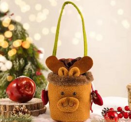 Apple Tote With Christmas Decorations
