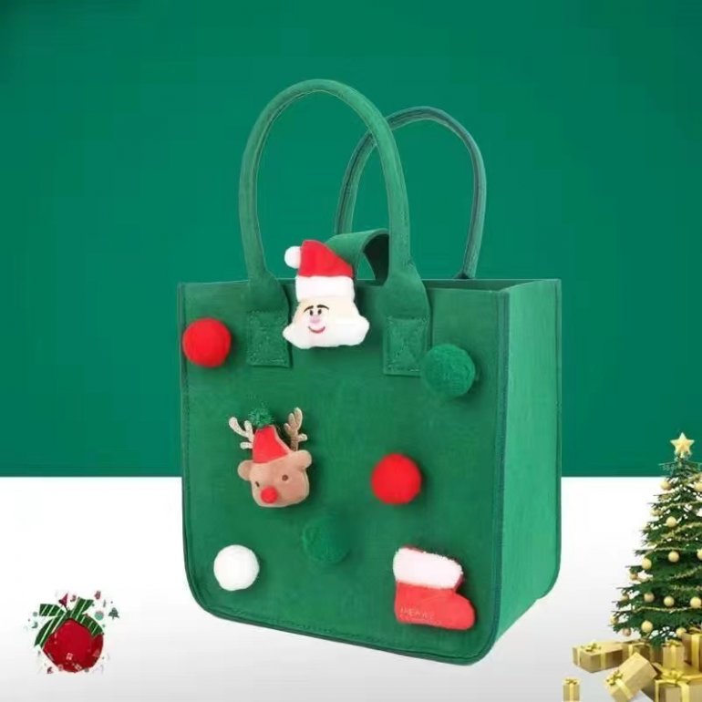 Christmas Gift Bag Goody Bag Green