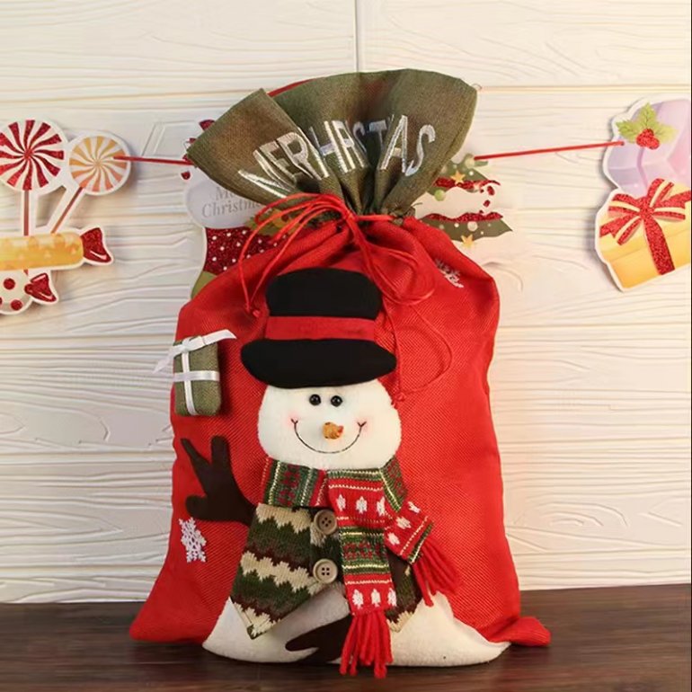 Christmas Gift Bag Apple Bag Christmas Eve Candy Bag Small Gift Tote Bag