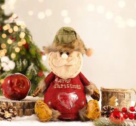 Apple Tote With Christmas Decorations