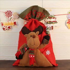 Christmas Gift Bag Apple Bag Christmas Eve Candy Bag Small Gift Tote Bag