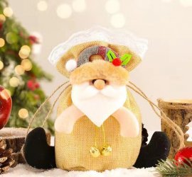 Apple Tote With Christmas Decorations