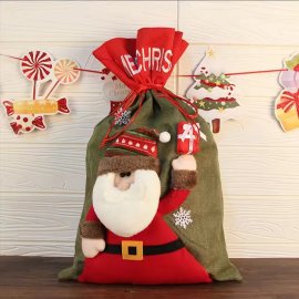 Christmas Gift Bag Apple Bag Christmas Eve Candy Bag Small Gift Tote Bag