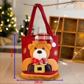 Christmas Gift Bag Apple Bag Christmas Eve Candy Bag Small Gift Tote Bag