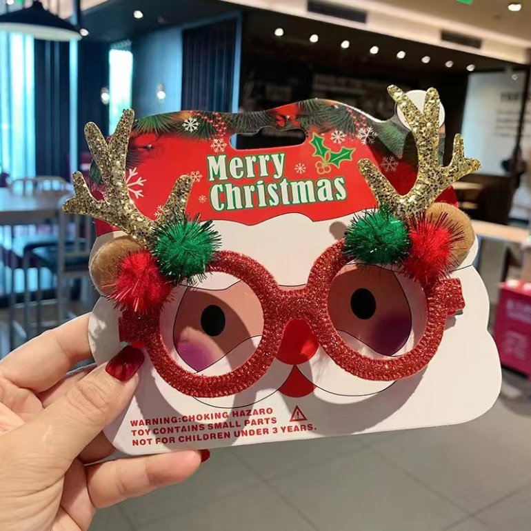 Creative Glasses Frames And Props For Christmas Party Decorations