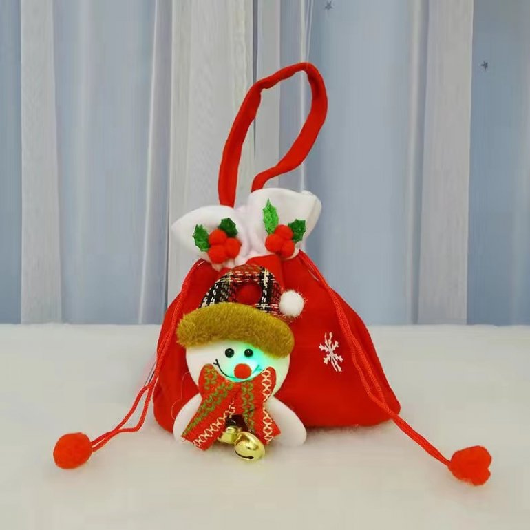 Christmas Gift Bag Apple Bag Christmas Eve Candy Bag Small Gift Tote Bag