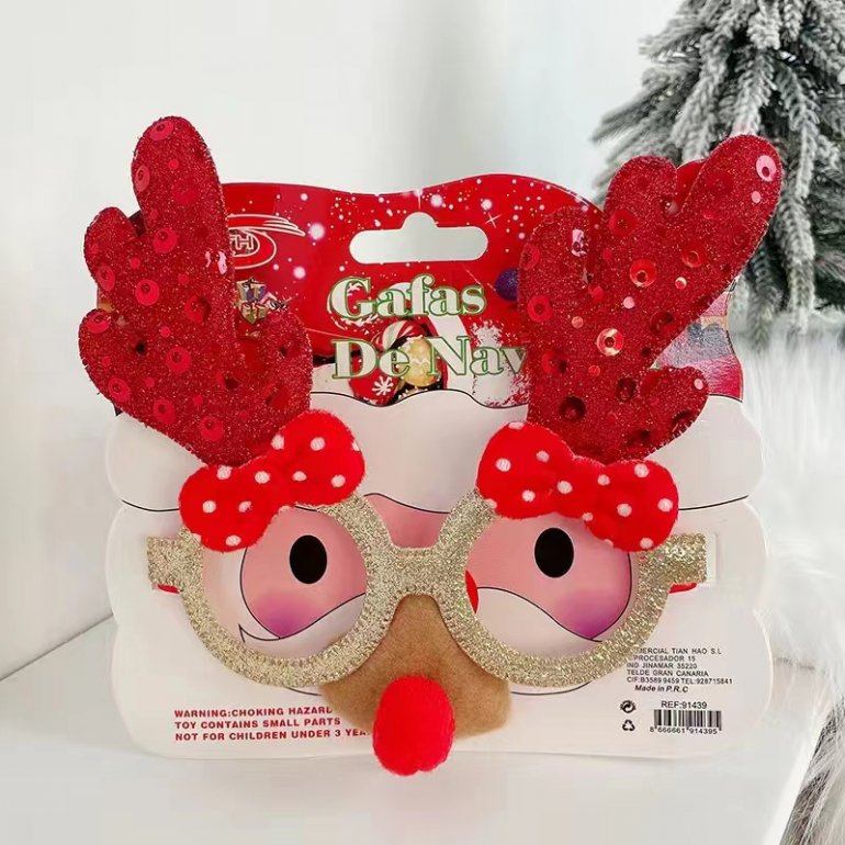 Christmas Creative Children's Glasses Frames Funny Props Party Decorations