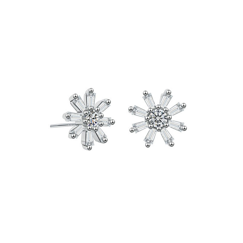 Snow Stud Earrings S925 Sterling Silver B006